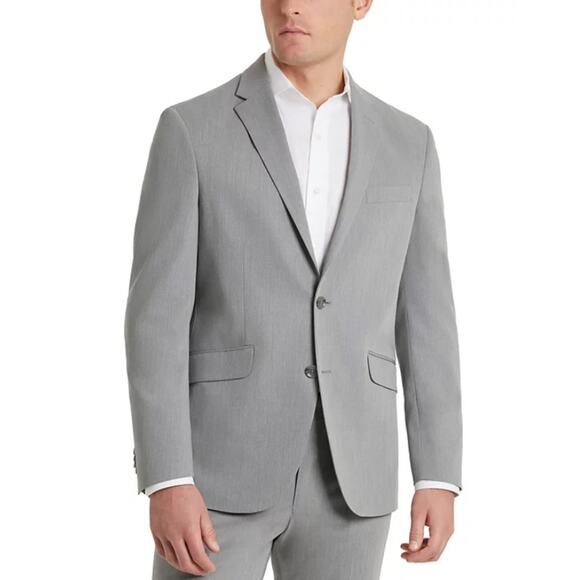 Kenneth Cole Reaction Men's Light Grey Techni-Cole Clooney Slim Blazer Size 38R - Picture 1 of 8